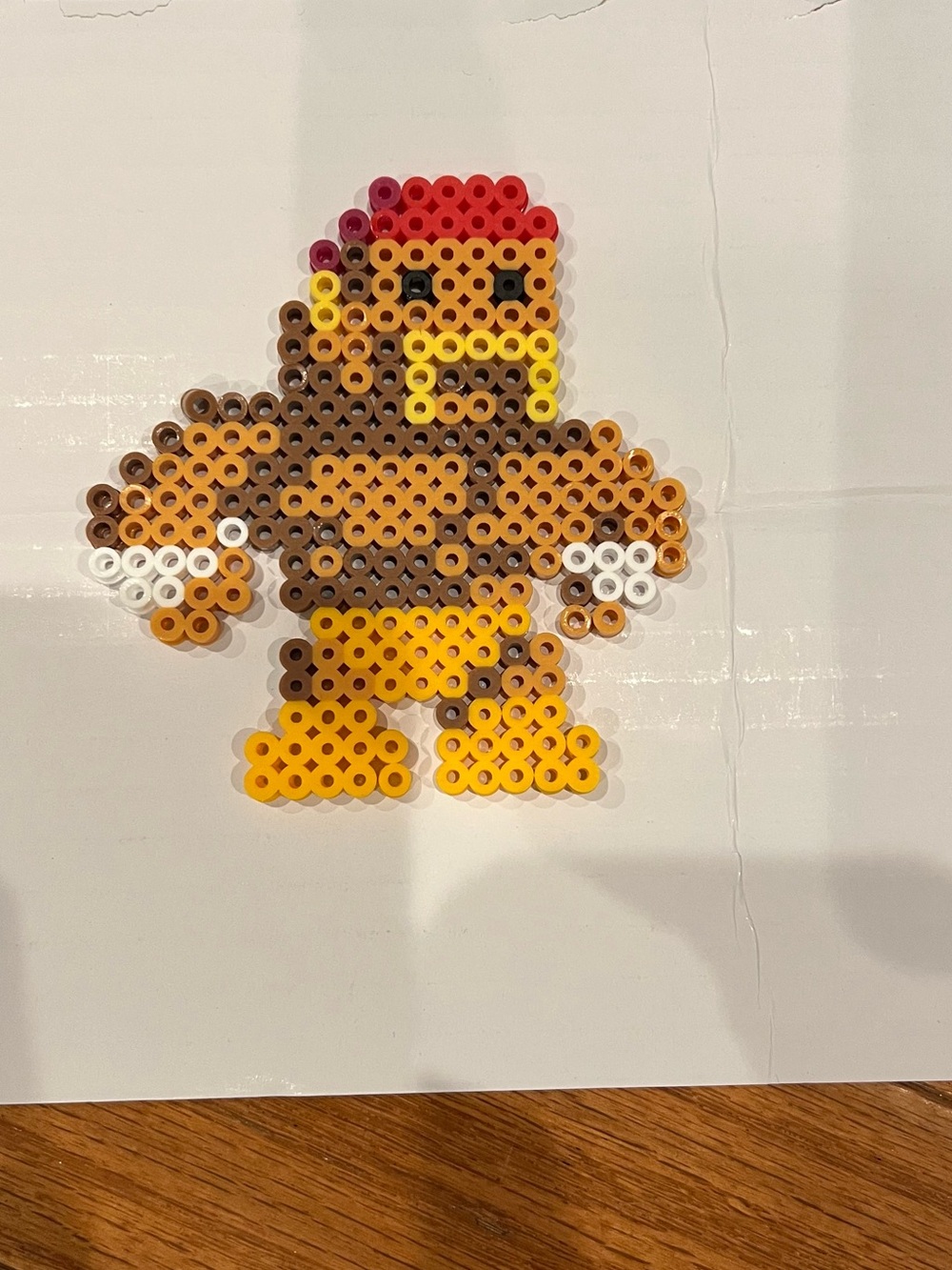 Homemade WWE Hulk Hogan Perler Bead Art – Retro 4"x4" Pixel
